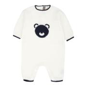 Little Bear Vit Björn Klänning med Knappstängning White, Unisex