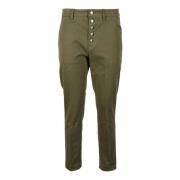 Dondup Casual bomullsblandade byxor Green, Dam