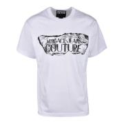 Versace Jeans Couture Bomull T-shirt med Stiligt Design White, Herr