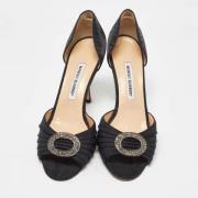 Manolo Blahnik Pre-owned Pre-owned Satin klackskor Black, Dam