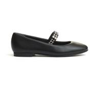 Casadei Svart Strassband Balettskor Black, Dam