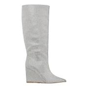 Steve Madden Rhinestone Silverstövlar Gray, Dam