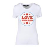 Love Moschino Bomull Elastan T-shirt White, Dam