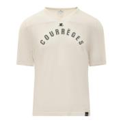 Courrèges Mesh Baseball T-Shirt Beige, Herr