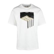 Bikkembergs Vit T-shirt för män White, Herr