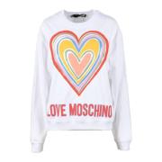 Love Moschino Bomullströja White, Dam