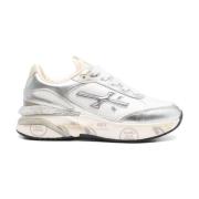 Premiata Mesh Läder Sneakers Gray, Dam