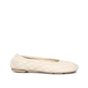 Burberry Läder Ballerina Flats med Quiltat Design Beige, Dam