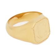 Chloé Gyllene Charms Ring Vintage Guld Mässing Yellow, Dam