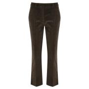 Max Mara Weekend Brun Sammet Utställda Byxor Brown, Dam