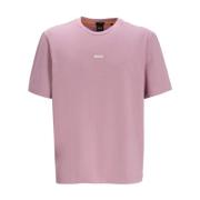 Boss Orange Rosa T-shirts och Polos med Logo Pink, Herr