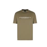 Armani Grön Milano T-shirt med rund hals Green, Herr