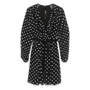 Rotate Birger Christensen Svart Puffy Sleeve Mini Klänning Black, Dam