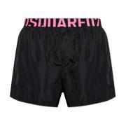 Dsquared2 Badshorts med logotyp Black, Herr