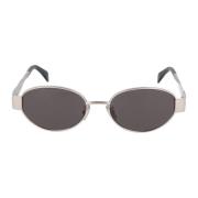 Celine Oval Metallram Solglasögon Gray, Unisex