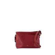 A.p.c. Röd Mini Crossbody Väska med Axelrem Red, Dam