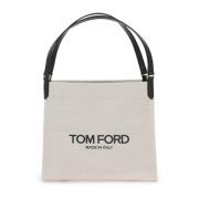 Tom Ford Stilig Amalfi Toteväska med Logotyp Black, Dam