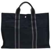 Hermès Vintage Pre-owned Canvas handvskor Black, Dam