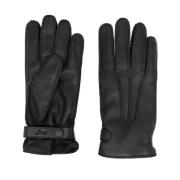 Brioni Gloves Black, Herr