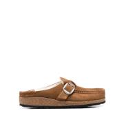 Birkenstock Shearling Anatomiska Sandaler Beige Beige, Dam