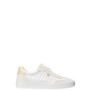 Michael Kors Scotty Lace Up Sneakers i Guld Beige, Dam