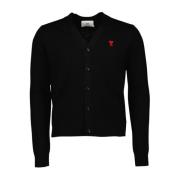 Ami Paris Svart Hjärta Cardigan Black, Herr