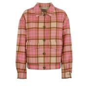 MC2 Saint Barth Rosa Tartan Overshirt Jacka Multicolor, Dam