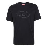 Diesel Justerbar Big Oval Tee Black, Herr