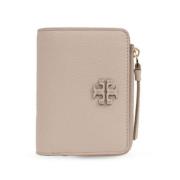 Tory Burch Bi-Fold Plånbok i Fräsch Lera Gray, Dam