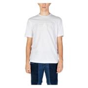 Emporio Armani EA7 Herr bomull T-shirt och polokollektion White, Herr