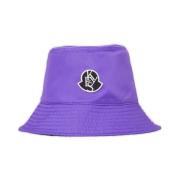 Moncler Alicia Keys Logo Bucket Hat Lila Purple, Dam