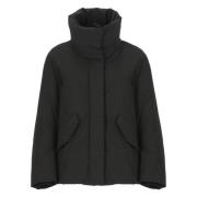 Woolrich Svart Dunjacka med Huva Black, Dam