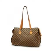 Louis Vuitton Vintage Pre-owned Tyg totevskor Brown, Dam