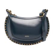 Isabel Marant Studded Moon Bag Faded Night Blue, Herr