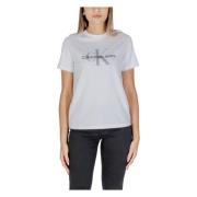 Calvin Klein Jeans Höst/Vinter Dam T-Shirts Kollektion White, Dam