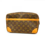 Louis Vuitton Vintage Pre-owned Tyg kuvertvskor Brown, Dam