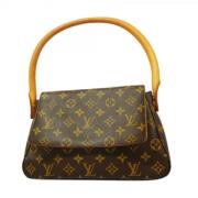 Louis Vuitton Vintage Pre-owned Tyg axelremsvskor Brown, Dam