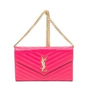 Yves Saint Laurent Vintage Pre-owned Laeder plnbcker Pink, Dam