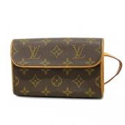 Louis Vuitton Vintage Pre-owned Tyg crossbodyvskor Brown, Dam