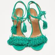 Aquazzura Pre-owned Pre-owned Mocka sandaler Green, Dam