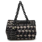 Chanel Vintage Pre-owned Canvas chanel-vskor Black, Dam