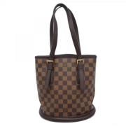 Louis Vuitton Vintage Pre-owned Tyg axelremsvskor Brown, Dam