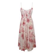 Zimmermann Elegant Corset Midi Klänning Pink, Dam