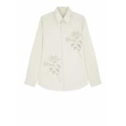 Paul Smith Broderade Blommor Sand Skjorta Beige, Herr