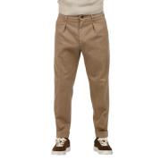 Berwich Crop over fit byxor med unik stil Beige, Herr