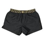 Versace Badshorts i återvunnen polyester med Medusa-motiv Black, Herr