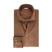 Stenströms Slim Fit Corduroy Skjorta Brown, Herr