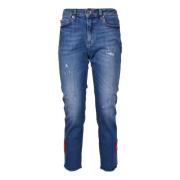 Love Moschino Stiliga Denim Jeans med Elastan Blue, Dam