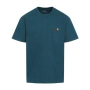 Carhartt Wip Malachite American Script T-Shirt Green, Herr