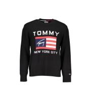 Tommy Hilfiger Svart Bomullströja för Män Black, Herr